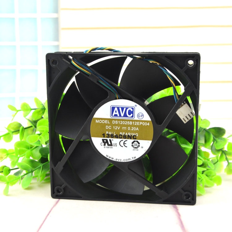 AVC DS12025B12E 12025 DC12V 0.2A 12 ซม.คอมพิวเตอร์เมนบอร์ด pwm พัดลม