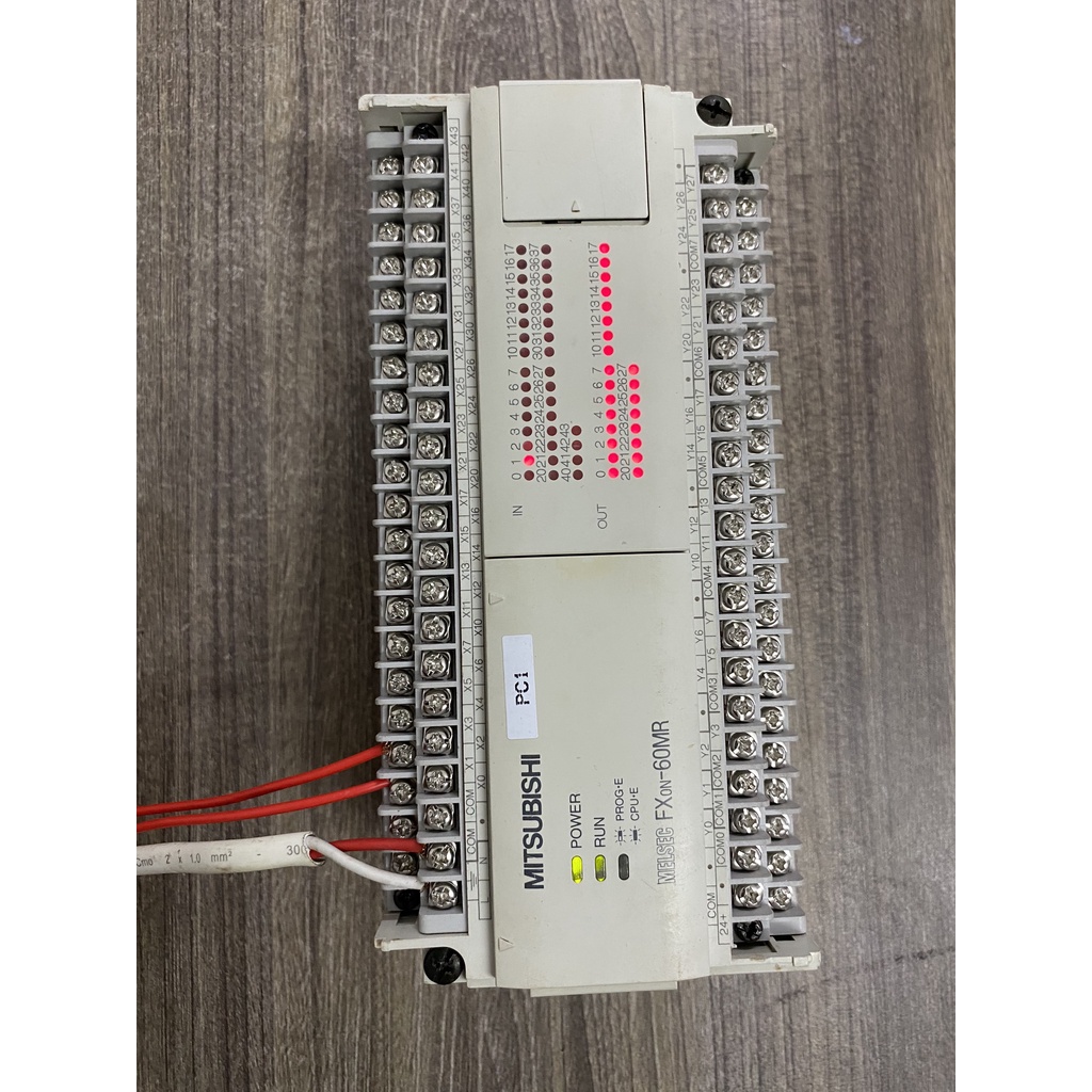 PLC MITSUBISHI FX0N-60MR RELAY เอาต์พุต 60 I/O ถอดประกอบ