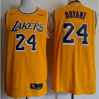 ขายดี Los Angeles Lakers ฤดูกาล 2020 สําหรับผู้ชาย #24 เสื้อกีฬาบาสเก็ตบอล คอกลม ปักลาย Kobe Bryant NDacld30IPihdd79 สีเหลือง