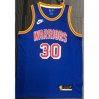 เสื้อกีฬาบาสเก็ตบอล ลายทีม Curry jersey NBA Golden State Warriors 30# Curry Commemorative Edition MAcekp02DDbhnn73 สีฟ้า