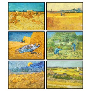 โปสเตอร์ภาพวาดภูมิทัศน์ ผ้าแคนวาส พิมพ์ลาย Van Gogh สไตล์คลาสสิก สําหรับตกแต่งบ้าน สํานักงาน