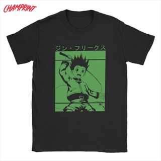 men t shirt Hunter X Hunter Gon Freecss for Pure Cotton T-Shirt O Neck Anime Kawaii Manga Tee Shirt Short Sleeve Cl_02