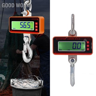 Good Work 1500KG 3000LB Orange Industrial Electronic Crane Scale LCD Display เครื่องชั่งแขวนไร้สายกันน้ำ