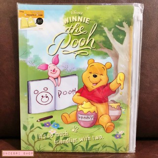 แฟ้ม A4 ลาย Winnie the Pooh (Painting) แยกใส่เอกสารได้ 6 ช่อง + 1 ช่องซิปด้านหลัง