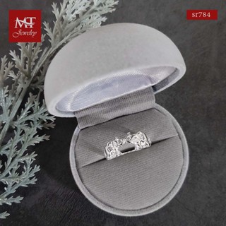 MT แหวนเงินแท้ รูปช้าง ไซส์: 51, 53, 54, 56, 59 Solid 925 Sterling Silver Ring (sr784)  MT Jewelry มณีธารา