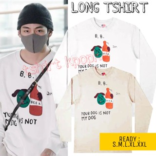 Korean Long Sleeve T-Shirt bts kim taehyung YOUR DOG IS MY NOT DOG_11