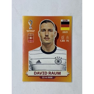 David Raum สติ๊กเกอร์สะสม ฟุตบอลโลก world cup 2022 Germany ของสะสมทีมฟุตบอล เยอรมัน เยอรมนี