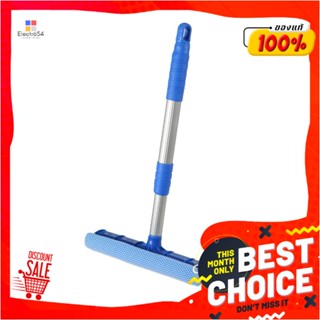 RUBBER ไม้เช็ดกระจกยางพร้อมฟองน้ำด้ามปรับ NEW SPONGE 12 นิ้วRUBBER GLASS WIPER WITH ADJUSTABLE HANDLE NEW SPONGE 12"