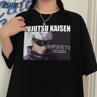 เสื้อยืดคอกลม เสื้อลําลองลายการ์ตูนอนิเมะ Jujutsu Kaisen Yuji Itadori Gojo Satoru สไตล์ฮาราจูกุสําหรับ Unisex_02