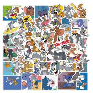 สติกเกอร์ PVC กันน้ํา ลายการ์ตูน Tom And Jerry Classic 50 ชิ้น (2)