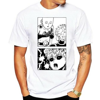 เสื้อยืด พิมพ์ลายมังงะ One Punch Man Saitama And Genos Fubuki Caped Baldy S-6XL(1) สีขาวS-5XL_09