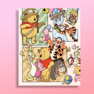 Nong Yang 30*40cm-ระบายสีตามตัวเลข/ระบายสีตามตัวเลข Winnie the Pooh/อะนิเมะภาพวาดสีน้ํามันดิจิตอล/ระบายสีตามตัวเลขการ์ตูน/ระบาย สี ตาม ตัวเลข bts/ระบายสีตามตัวเลข พร้อมส่ง