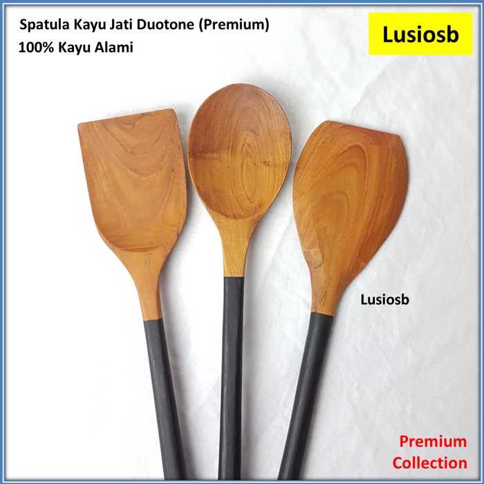 DUOTONE TEAK WOOD SPATULA / WOODEN SPATULA / TEAK WOOD SPATULA