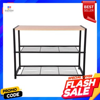 Shoe ชั้นวางรองเท้า 3 ชั้น KASSA รุ่น SR03 ขนาด 63 x 30 x 45 ซม. สีธรรมชาติ-สีดำ3-Tier Shoe Rack KASSA Model SR03 Size 6