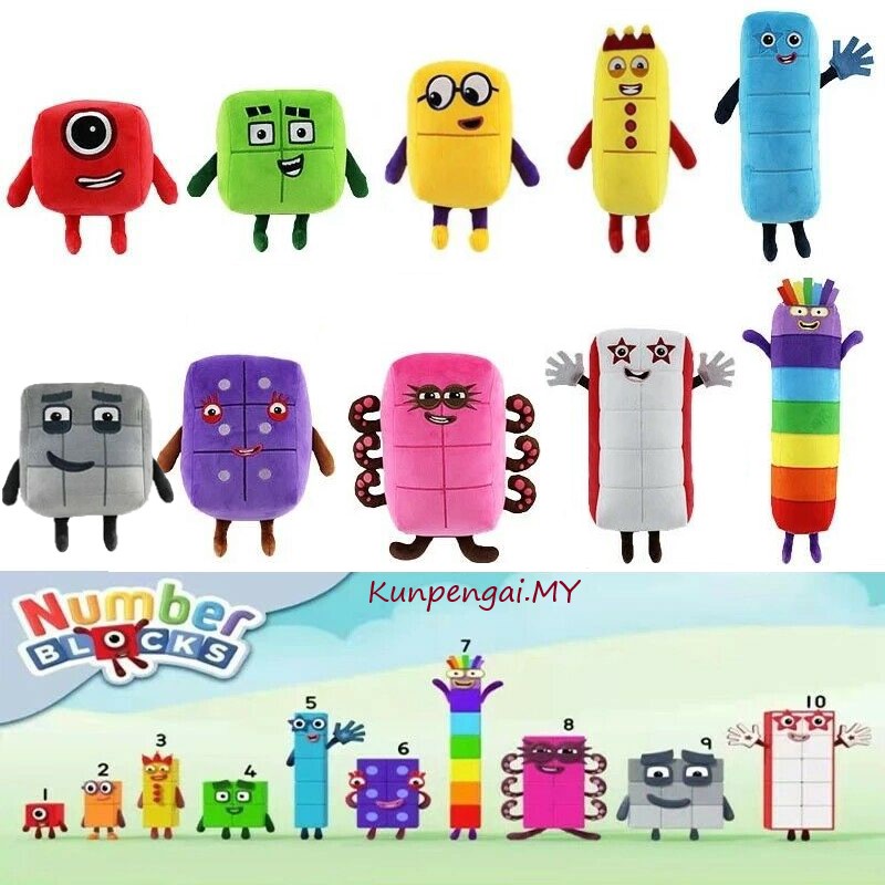 ตุ๊กตาตัวอักษร Lore Numberblocks ขนนิ่ม ขนาด 20 ซม. ของเล่นเสริมการเรียนรู้เด็ก ตกแต่งบ้าน ของขวัญ
