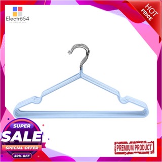 CLOTHES ไม้แขวนเสื้อ HANSEN แพ็ก 10 ชิ้น สีฟ้าCLOTHES HANGER HANSEN LIGHT BLUE 10PCS