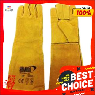 HEAT-RESISTANT ถุงมือหนังหนาทนความร้อน YAMADA 14 นิ้ว สีน้ำตาลHEAT-RESISTANT LEATHER GLOVES YAMADA 14IN BROWN