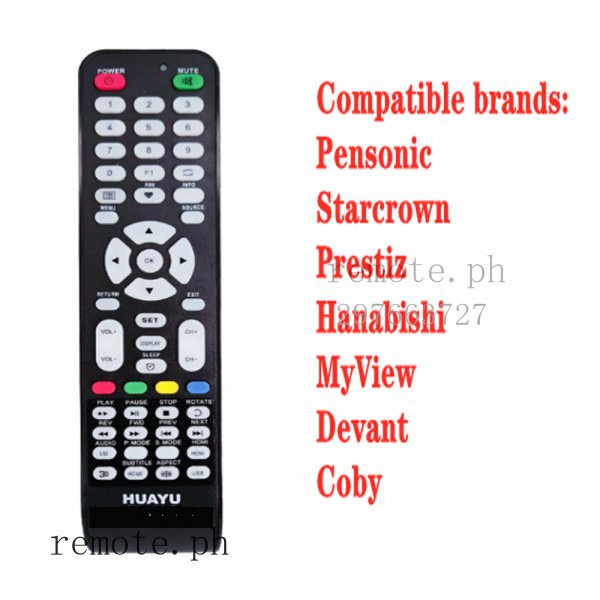 Huayu RM-L1210+ series RM-L1210+E RM-L1210+F Universal LCD/LED TV Remote Control รองรับ P ensonic P 