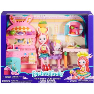 Enchantimals ตุ๊กตา เอนเชนติมอล ครัวแสนสนุก Kitchen Fun Playset ของแท้