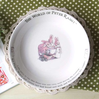 [พร้อมส่ง] จานเซรามิค ลาย Peter Rabbit สําหรับใส่ซุป ผัก