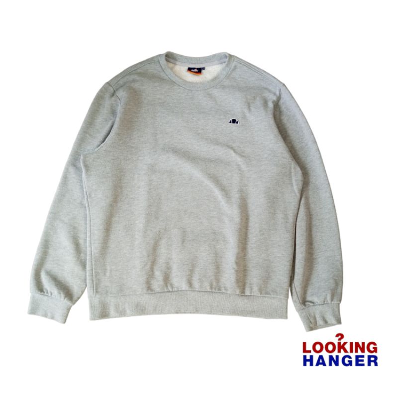 Ellesse Crewneck Elelesse Grey Original Casual เสื้อกันหนาว Hooligan Grey Elesse Ellese ORI N Weeken