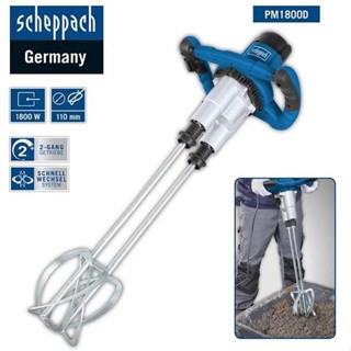 SCHEPPACH เครื่องปั่นผสมปูนซีเมนต์ PM1800D แบบใบปั่นคู่ รับประกัน1ปี