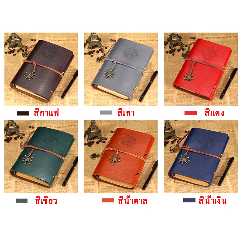 (มี 3 ขนาด) สมุดบันทึก Daily Planner  ไดอารี่  สไตล์วินเทจ รูปที่ 7