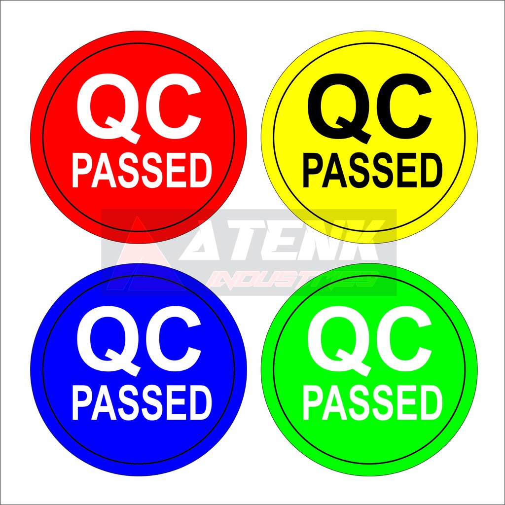 สติ๊กเกอร์ QC PASS ในขนาดต่างๆ