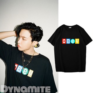 【  】เสื้อยืดแขนสั้นลําลอง ผ้าฝ้าย ทรงหลวม พิมพ์ลาย Kpop BTS Jhope DYNAMITE OBEY พลัสไซซ์ สไตล์เกาหลี ฮิปฮอป สําหรับ_05