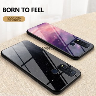 เคส Casing Vivo Y50 Y30 เคส Vivo Y30i Y51 Y53S Case Vivo Y33 Y31 Y75 เคส Vivo V7 Plus Y79 Case Vivo X Note Y85 เคส Fashion tempered glass starry sky series mobile phone case โทรศัพท์มือถือกระจกนิรภัย ลายท้องฟ้ากลางคืน สําหรับ