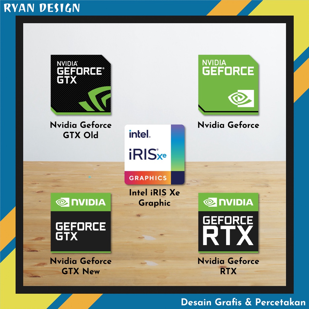 สติ๊กเกอร์โลโก้ Intel Core i3 i5 i7 Gen 11 Gen 12 สติ๊กเกอร์ Nvidia Geforce RTX GTX Intel Iris Xe