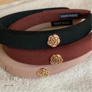 Lock and Keep Jewel ที่คาดผมกุหลาบ Single Smoked Rose Headband