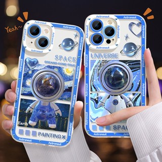 เคสโทรศัพท์ซิลิโคน TPU ใส แบบนิ่ม ลายหุ่นยนต์ กันกระแทก สําหรับ iPhone 14 13 11 12 Pro XS Max XR X 8 7 6S Plus Mini