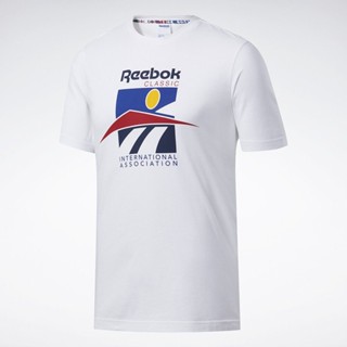 REEBOK : เสื้อยืดลายกราฟฟิค (แขนสั้น) UNISEX รุ่น CLASSICS INTL SPORT TEE สี white