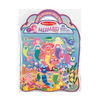 [65ชิ้นรียูส] รุ่น 9413 สติกเกอร์นูน รียูสซาเบิลรุ่นนางเงือก Melissa &amp; Doug Puffy Reusable Sticker Play Set Mermaid 65 Pcs รีวิวดีใน Amazon USA สติกเกอร์นูน ของเล่น มาลิซ่า