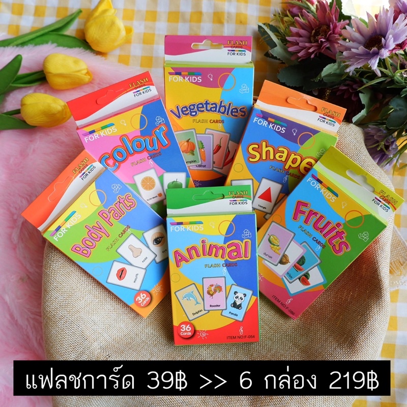 แฟลชการ์ดสำหรับเด็ก 1 ชุด 6 กล่อง