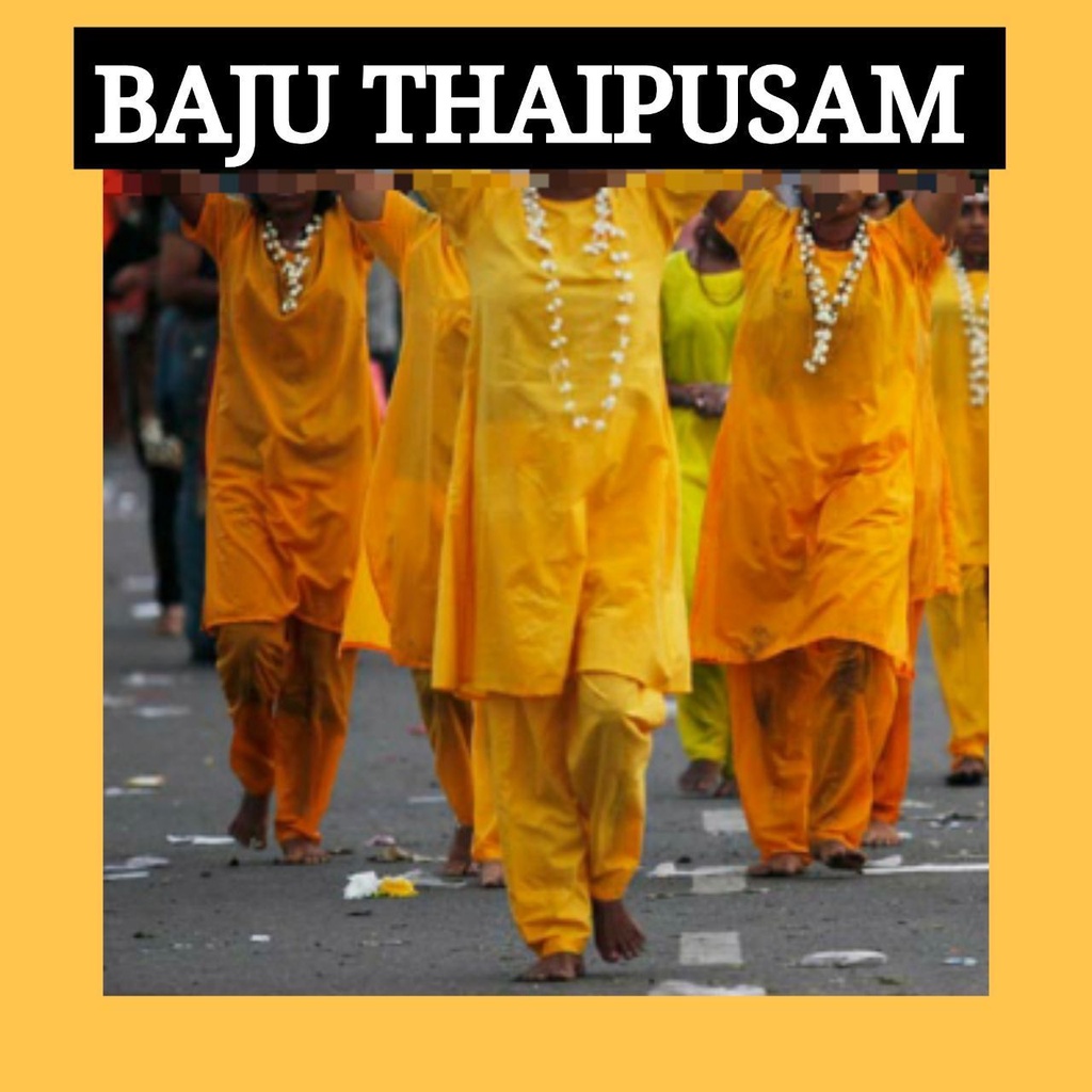 Thaipusam Punjabi Suit สีเหลือง Punjabi Suit Baju Thaipusam S - 3XL