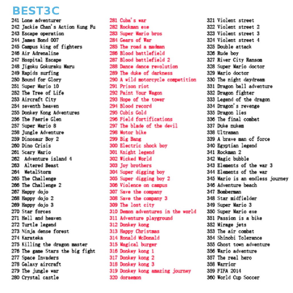 Best3c 369 In 1 การ์ดตลับหมึก สําหรับ Game Boy Advance GBA SP NDS NDSL ขายดี