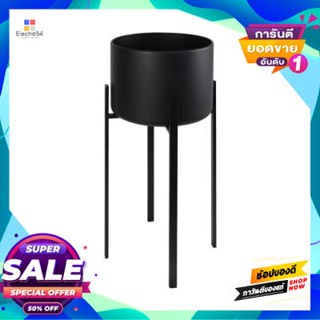 Plant กระถางต้นไม้ รุ่น HX23798-L ขนาด 12 นิ้ว สีดำ Plant Pot FONTE HX23798-L Size 12 Inch Black