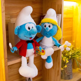 ใหม่ หมอนตุ๊กตานุ่ม รูปการ์ตูน Smurf ของขวัญวันวาเลนไทน์ แบบสร้างสรรค์ สําหรับเด็กผู้หญิง