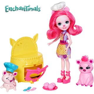 Enchantimals ตุ๊กตา เอนเชนติมอล หมูปรุงความสนุก Baking Buddies Playset ของแท้