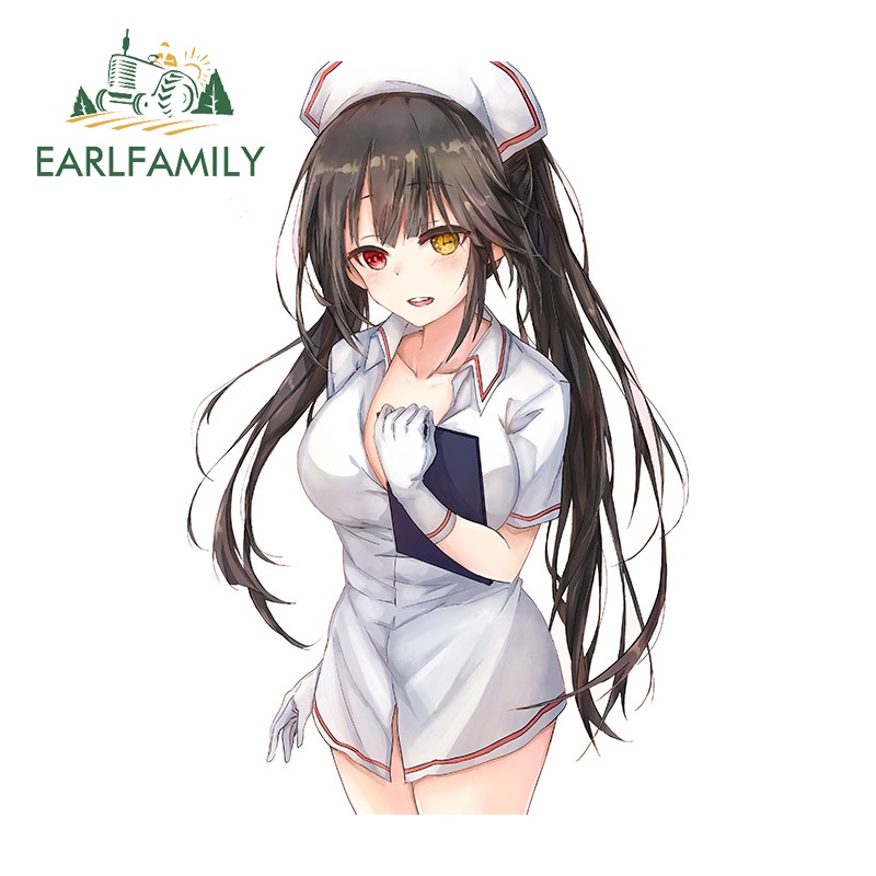 Earlfamily สติกเกอร์ไวนิล ลาย DATE A LIVE Tokisaki Kurumi JDM 13 ซม. x 8.6 ซม. สําหรับติดตกแต่งรถยนต์ แล็ปท็อป