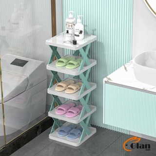 Glanxuan ชั้นวางรองเท้า รูปตัวX ชั้นรองเท้าพลาสติก ประหยัดพื้นที่ Shoe rack