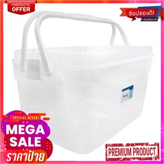 กล่องปิกนิกพร้อมฝาล็อกและหูหิ้ว JCJ รุ่น 2512 ขนาด 19 ลิตร สีขาวPicnic box with lock lid and handle, JCJ Model 2512, siz