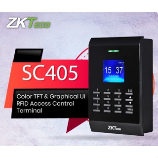 ZKTeco เครื่องทาบบัตร, บันทึกเวลาเข้า-ออกพนักงาน และควบคุมประตู รุ่น SC405-ID เชื่อมต่อได้ทั้ง LAN, Wieand,USB