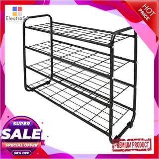 4-TIER ชั้นวางรองเท้า 4 ชั้น STACKO KEEP 70x27x58 ซม. สีดำ4-TIER SHOE RACK STACKO KEEP 70X27X58CM BLACK