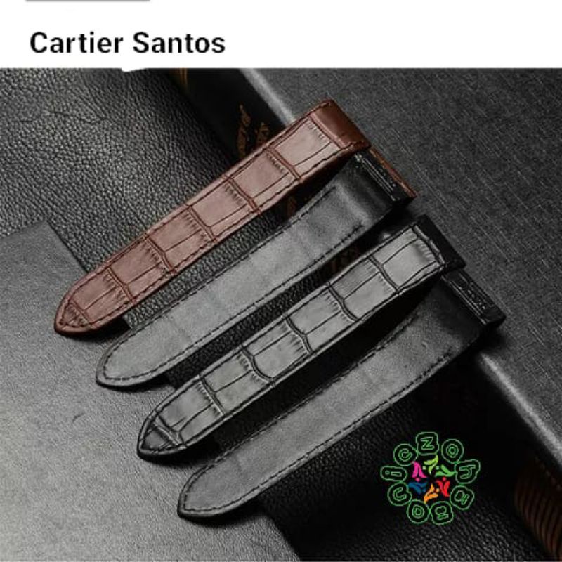 สายนาฬิกาหนังคุณภาพสูง Cartier Santos