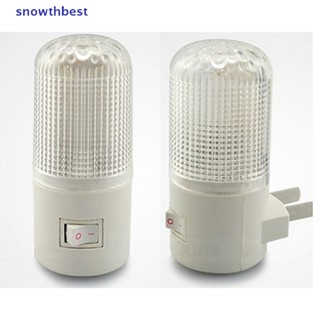 [Snowth] โคมไฟกลางคืน LED 4 ดวง AC 3W สําหรับติดผนังห้องนอน [zkm]