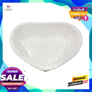 Heart จานรูปหัวใจพอร์ซเลน (กลาง) Kasse Home รุ่น Yg18-159Md สีครีมporcelain Heart Shaped Plate (Middle) Kasse Home Model