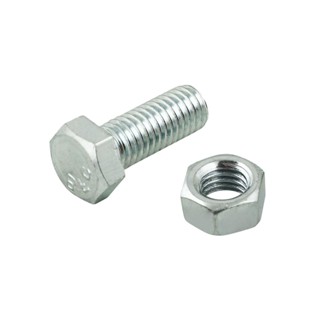 HEX สกรูหัวหกเหลี่ยมพร้อมน็อต DEXZON 8X18 มม. 4 ชิ้น/แพ็กHEX BOLTS WITH NUTS DEXZON 8X18MM 4EA/PACK